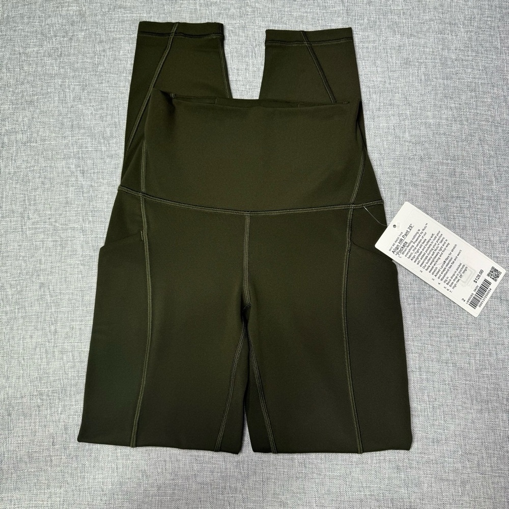 Lululemon Align High Rise Pant Leggings with Pockets Dark Olive Green Size 2 NWT - Picture 6 of 11